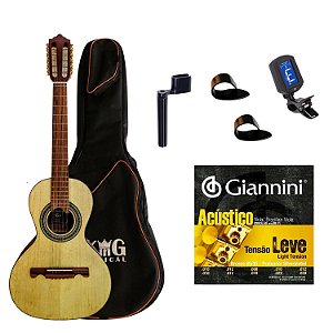 Viola Acústica Giannini VS4 CEDRO Natural Capa Encordoador