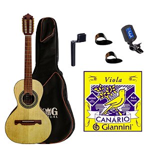Viola Acústica Giannini VS4 CEDRO Natural Capa Encordoador