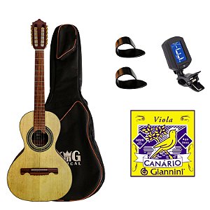 Viola Acústica Giannini VS4 CEDRO Natural Capa Encordoamento