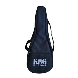 Capa Acolchoada para Ukulele Tenor KING MUSICAL Luxo Preto