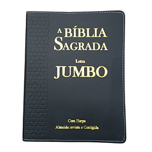 Biblia Sagrada Harpa Letra Jumbo Indice Luxo Preta