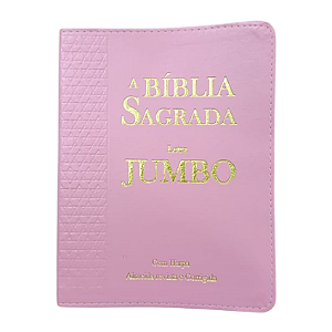 Biblia Sagrada Harpa Letra Jumbo Indice Luxo Rosa
