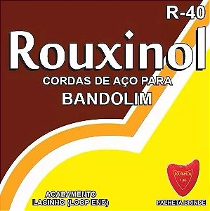 Encordoamento Para Bandolim Aço Rouxinol R-40 Brinde Palheta 