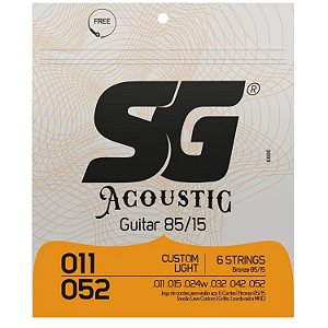 Encordoamento SG Aço 85-15 Bronze Tensão Custom Light 011