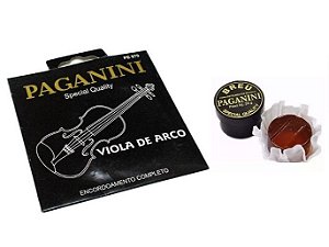 Encordoamento Para Viola De Arco Paganini + Breu Paganini