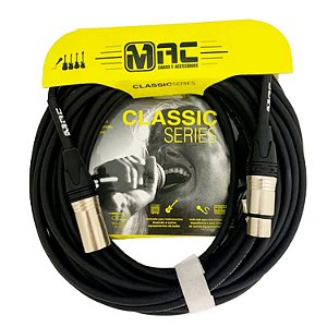 Cabo Mac Balanceado Cannon XLR + XLR 15FT 4.57M Classic