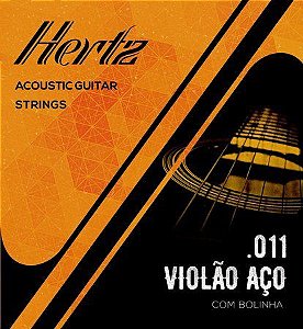 Encordoamento Para Violão Aço 011 Hertz Com Bolinha