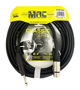 Cabo Mic XLR P10 25FT 7.62 Metros Desbalanceado Mac Cabos