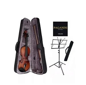 Kit Violino 4/4 Schieffer Case Arco Breu Partitura Corda