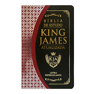 Bíblia de Estudo King James Letra Hipergigante Bordo e Preto