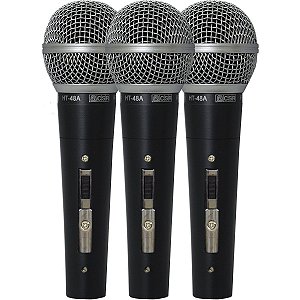 Microfones Com Fio De Mão Dinâmico CSR 3 Unidades 48-3