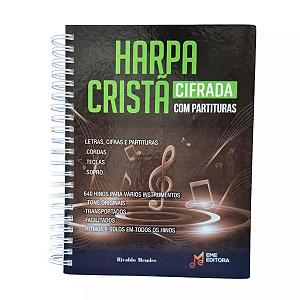 Harpa Cristã com Cifra e Partitura 640 Hinos Capa Dura EME Editora