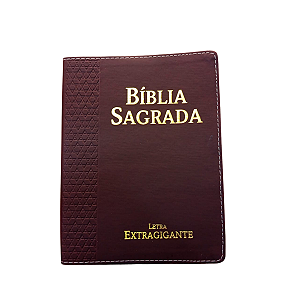 Bíblia Sagrada Harpa Letra Extra Gigante Indice Luxo Vinho
