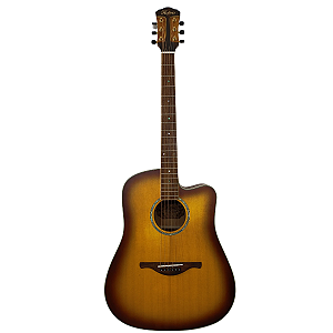 Violão Folk Elétrico Aço Hofma com Cutway HMP350 STCS