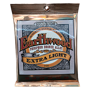 Encordoamento Violão Aço Ernie Ball 010 Earthwood ExtraLeve