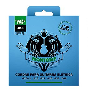 Encordoamento Jogo Monterey Solez Guitarra 010 Mi Extra