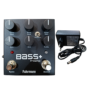 Pedal Efeitos Baixo Bass+ Preamp Análogo Fuhrmann com Fonte