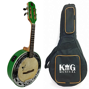 Kit Banjo Marques Elétrico Aro Cromado Verde A20C Capa Luxo