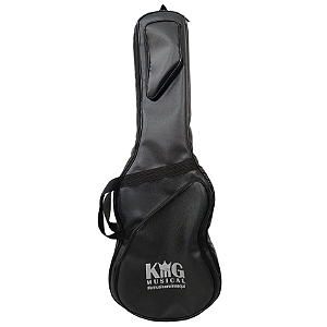 Capa Para Guitarra KingMusical ExtraLuxo Preta Couro de Jeep