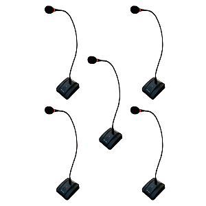 Kit 5 Microfones Gooseneck 60cm Contensador Kadosh KG 360D