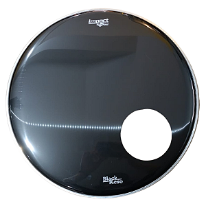 Pele Resposta Bateria Bumbo 20" Preta Com Furo Spanking