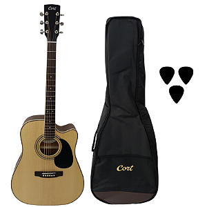 Kit Violão De Aço Cort  Eletroacústico AD880CE Bag Palhetas