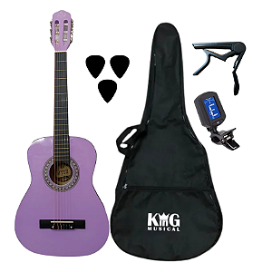 Kit Violão Nylon Purple 3/4 Myth MT36N Acessórios