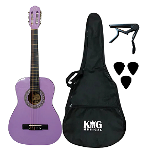 Kit Violão De Nylon Purple 3/4 Myth MT36N Acessórios