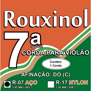 7ª Corda Avulsa Em Dó (C) Para Violão De Aço Rouxinol R-07