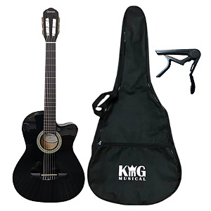Violão Nylon Eletroacústico Giannini NF14BK Bag Capotraste