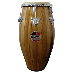 Tumbadora Golpe Conga 80CmX11.3/4" Ferro Cromado Pele Animal