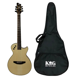 Kit Violão Eletroacústico Aço Flat Marquês Va09 Com Capa