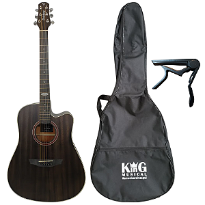 Violão Eletroacústico Aço Strinberg SD200C Capa Capotraste