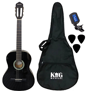 Violão Nylon Giannini Start N14 Preto Capa Afinador Palhetas