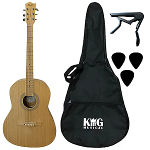 Kit Violão Aço Tagima Memphis Bambu Naturale Acessórios