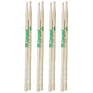 Kit 4 Pares Baqueta Liverpool FitGrip Series 5A Ponta Marfim