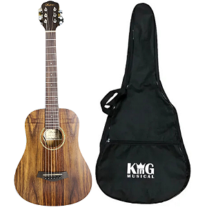 Kit Violão Elétrico Baby Hofma Fosco HBB34K STNT Capa