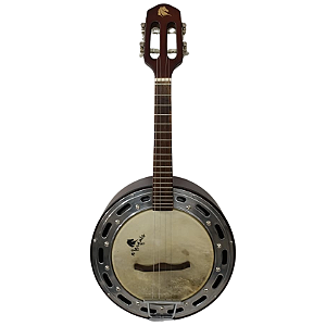 Banjo Acústico Marquês BAJ87 Castanho Fosco Aro Jateado