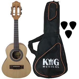 Kit Cavaco Eletroacústico Hofma HCV30 PSTNT Capa Palhetas