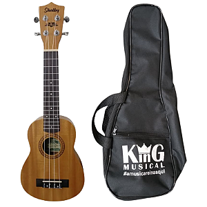 Kit Ukulele Soprano Shelby SU21M STNT Em Mogno Com Capa