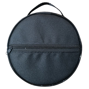 Capa Luxo Tamborim 6" Polegadas Redonda Ziper Lateral e Alça