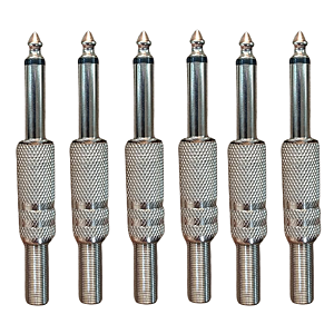 Kit Com 6 PLUG P10 Mono Mola KING MUSICAL Genérico