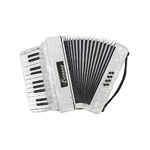 Acordeon Benson BAC08PWH 22 Teclas Branco Perola