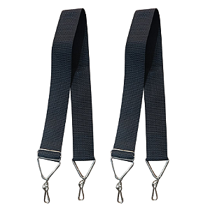 Kit 2 Correia Prado Talabarte 2 Ganchos para Percussão PRETA