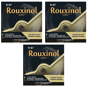 Kit 3 Encordoamentos Corda Para Violão Nylon Rouxinol R-57