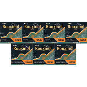Kit 7 Encordoamento Violão Nylon Rouxinol R53A Preto/Dourado