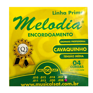 Encordoamento Para Cavaco Melodia Cromado Tensão Média 011