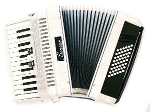 Acordeon Benson BAC48-3PWH 48 Baixos 3 Registros Branco