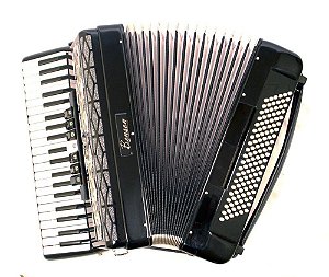 Acordeon Benson BAC80 -7SBK 80 baixos 9 Registros Preto