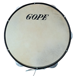 Pandeiro 10 Polegadas Gope 631PEA Madeira Pele Animal